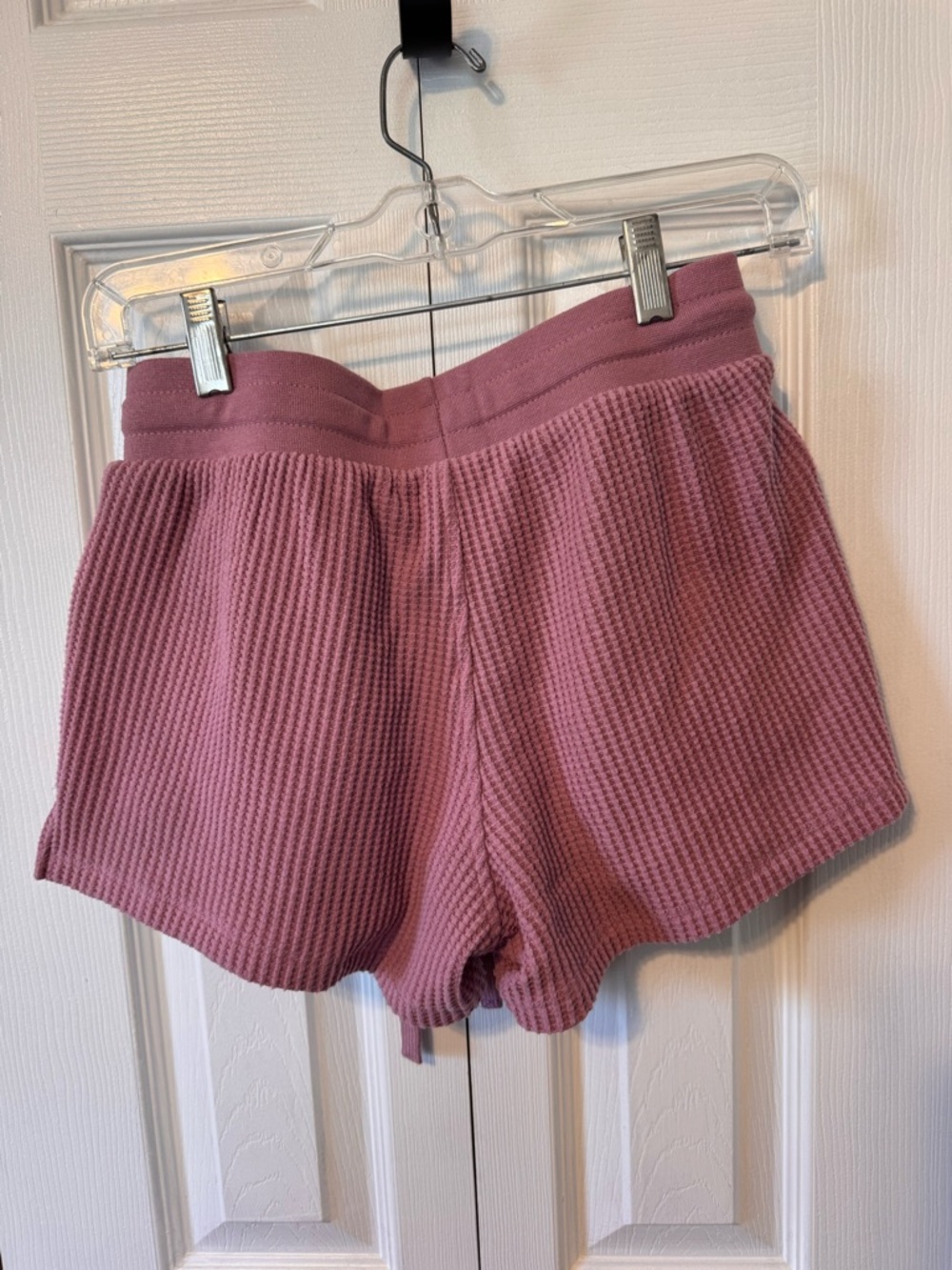 Auden Waffle-Knit Drawstring Women's Shorts - Mauve 3 inch inseam Size XS - Picture 5 of 10